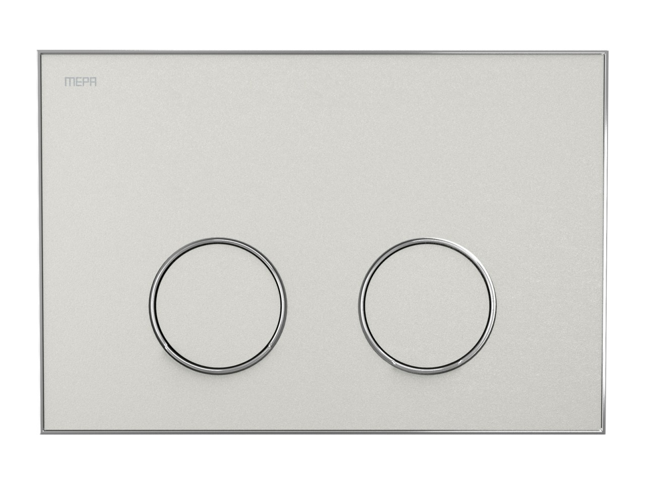 MEPA Frame Betätigungsplatte 2-Mengen Warmgrau-Glanzchrom, 421068 421068