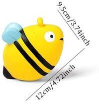 Inspired Finds Banana Shape Squeaky Dog Toy Latex Chew Toy Bite Resistant Interactive Pet Toy bee