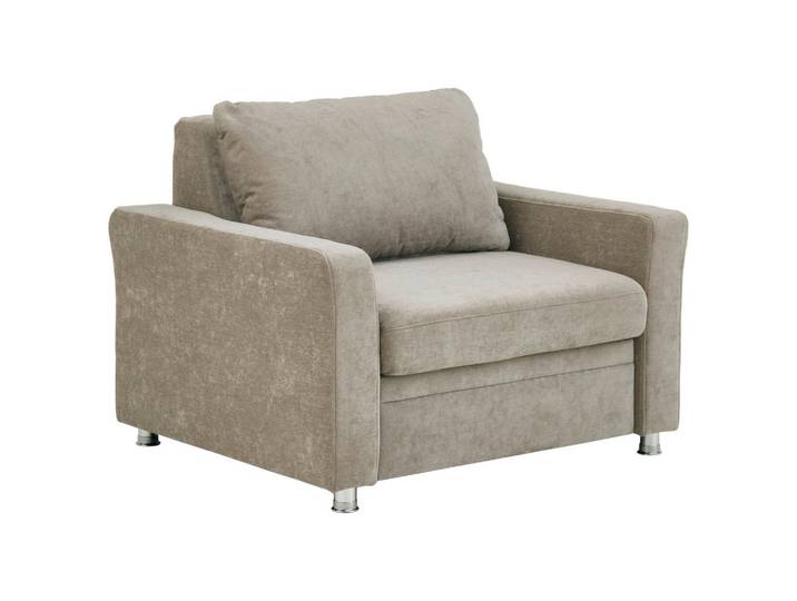 Beldomo Style Schlafsessel, Hellbraun, Metall, 116x90x100 cm, Goldenes M, Liegefunktion, Wohnzimmer, Sessel, Schlafsessel