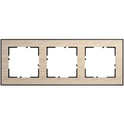 Legrand, Zubehör Schalterprogramm, Seano+ 3-fach Rahmen mit Echtmaterialoberfläche
