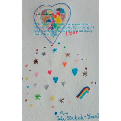 NHL colourfull celebrating yoho good memory book with blue festivalying and hearty being and good celebrating year 2021 and ever and hearty Love with