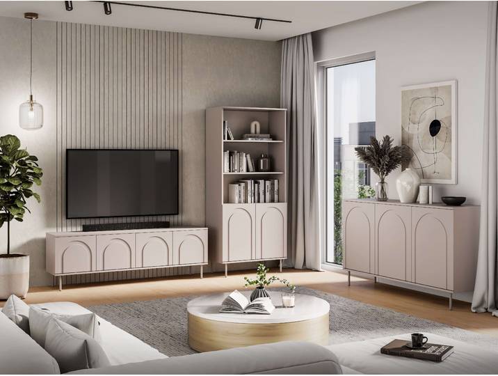 Wohnzimmer-Set Wohnzimmer Set 3-teilig – ORVELLA