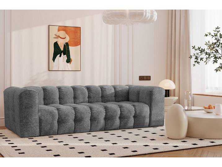 Kaiser Möbel 4-Sitzer Sofa Komfort Couch BALOO, stoff Schenille & Bouclé, modernes Design, Water-Repellent-Bezug, langlebige Konstruktion