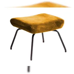 KAWOLA Hocker LOTTE Polsterhocker velvet curry