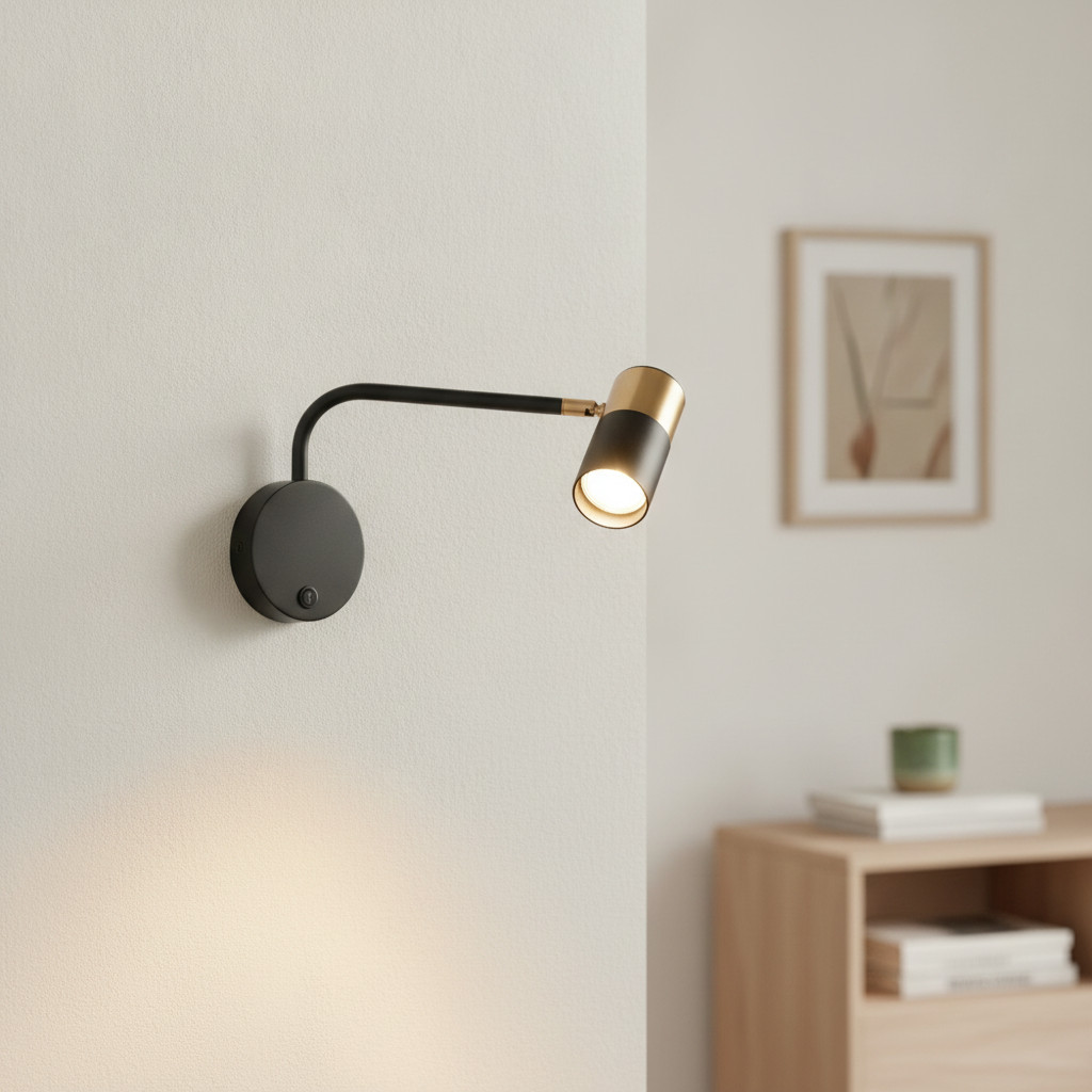 Lyora Wandlamp Pongo zwart en goud