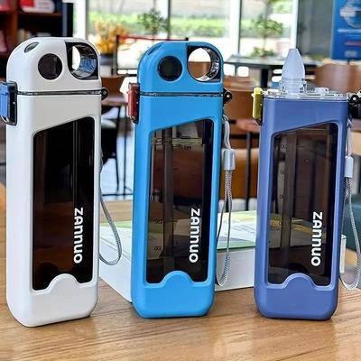 Uplift Picks Leak Proof Square Sports Water Bottle With Lockable Lid And Measurements 350ml white 350 Ml