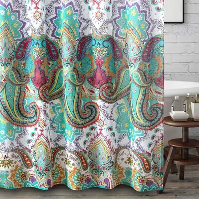 Nirvana Bath and Shower Curtain by Barefoot Bungalow in Teal (Size OS)