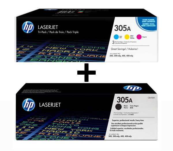 HP Inc. HP Original 305A Toner - 4er Multipack (CF370AM, CE410A) OPCF370AM/CE410A