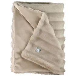 Musterring Plaid Couture 130 x 170 cm Polyester Grau Taupe