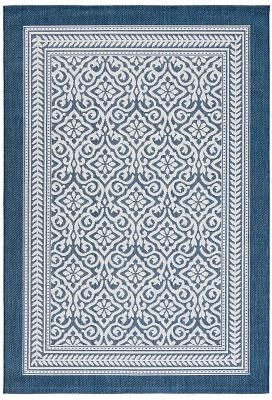 "Suzanne Kasler Francesca Indoor/Outdoor Rug - Navy, 2'3"" x 3'7"" - Ballard Designs"