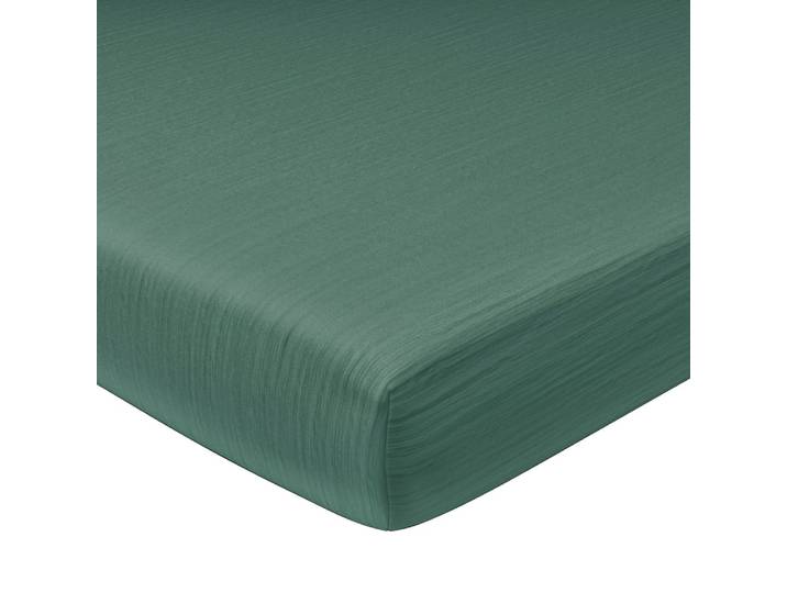 Drap-housse en coton vert céladon 140x190x28cm