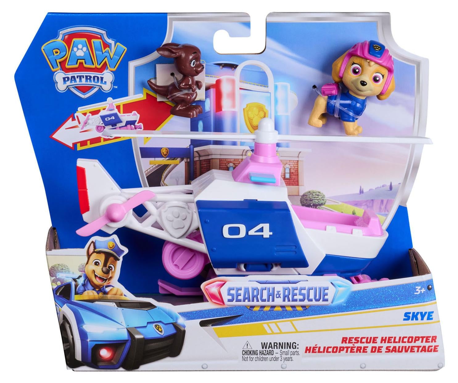 PAW Patrol Skye Search & Rescue Helikopter met 2 figuren en terugtrekfunctie van Spin Master