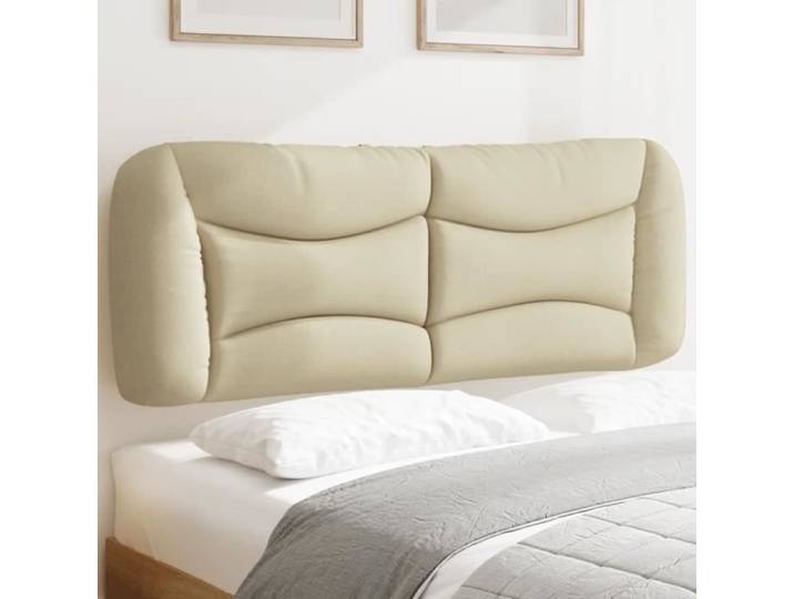 Coussin de tête de lit - VIDAXL - Classique - Crème - 120 cm - Tissu durable