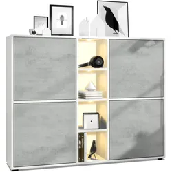 HIGHBOARD Cuba Türen in Beton Oxid Optik