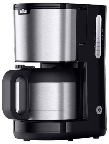 Braun KF 1505 BK Kaffeemaschine Edelstahl, Schwarz Fassungsvermögen Tassen=9