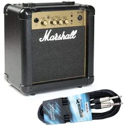 Marshall MG10G Gitarren-Verstärker mit Kabel (Gitarre, 10 W), Instrumentenverstärker, Schwarz