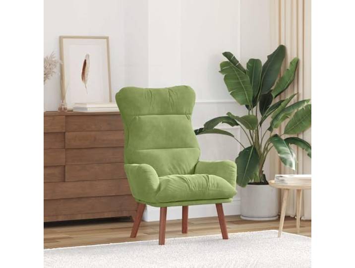 Sessel Hellgrün Samt Gummibaum-Beine,Polyester-Polsterung,gemütliche Armlehnen,minimalistisches Design,Wohnzimmer Schlafzimmer Büro