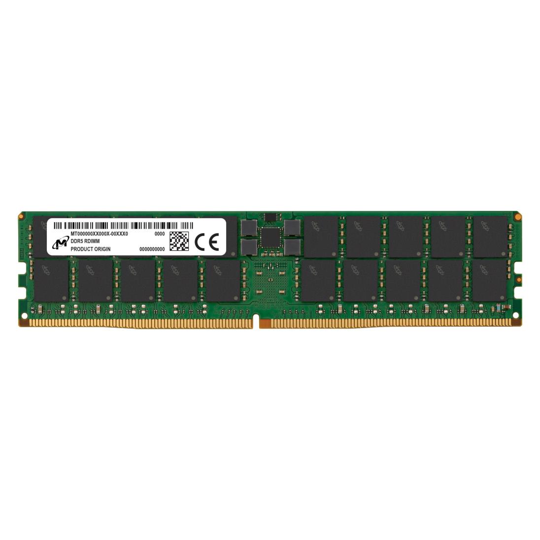 Micron 64GB (1*64GB) 2RX4 PC5-51200B-R DDR5-6400MHZ RDIMM (1 x 64GB, 4800 MHz, DDR5-RAM, DIMM) (MTC40F2046S1RC64BD2)