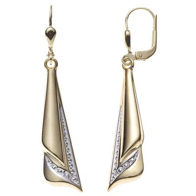 Paar Ohrhänger JOBO, gold (gelbgold 333), Ohrringe, Damen, Gelbgold 333, 333 Gold bicolor