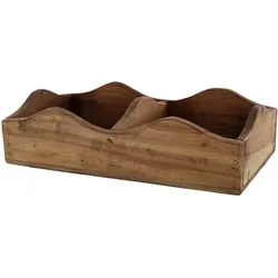 Chic Antique Grimaud Holzkasten mit 2 Fächern aus Recyclingholz, 40 x 20 x 9 cm
