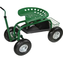 Gartenhocker Rollsitz Gartensitz Fahrbarer Gartenrollsitz Rollwagen 150kg G2