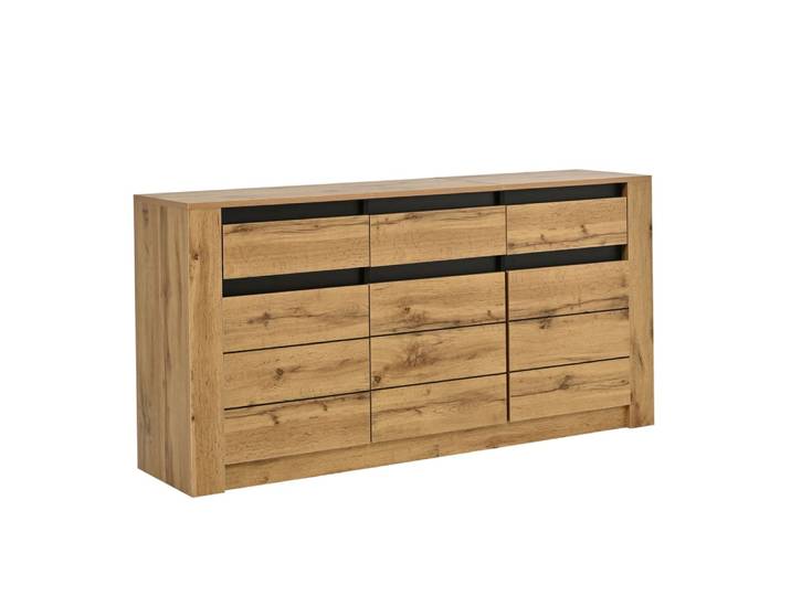 Buffet en panneaux de particules naturel 135x35x70 cm