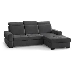 ECKSCHLAFSOFA Alex Mini dunkelgrau rechts