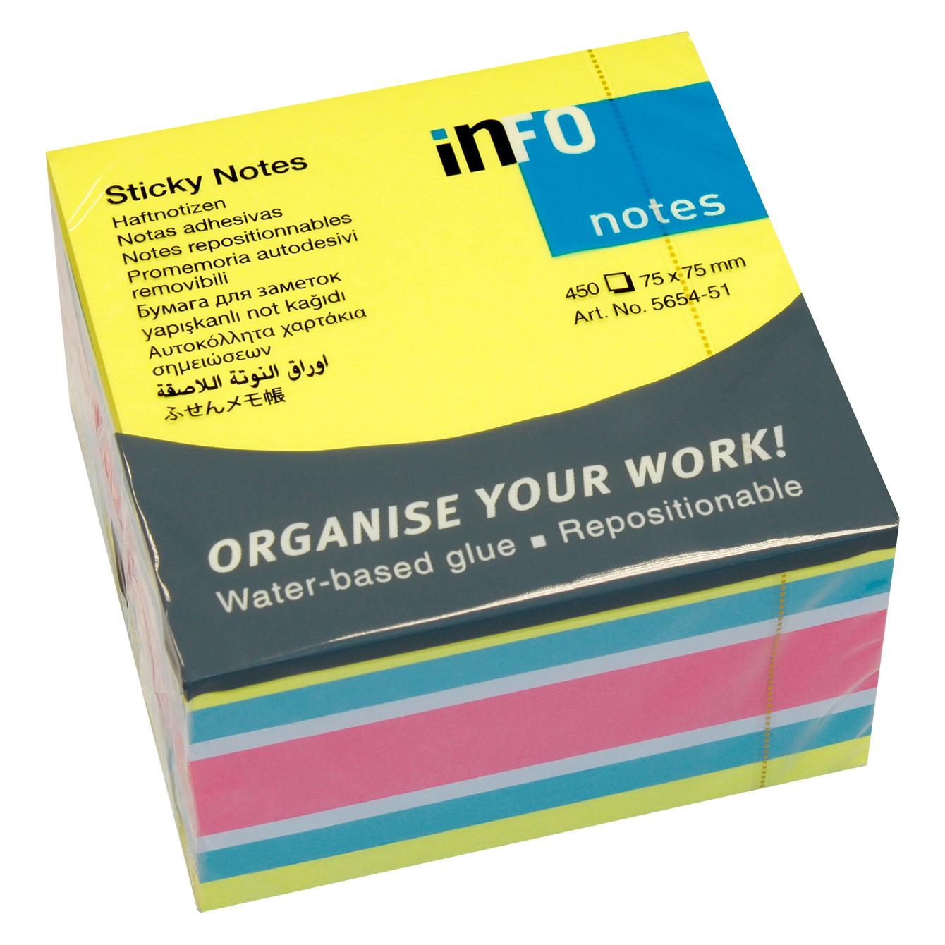 Info CUBES - Haftnotizen (75 x 75 mm) (5654-51)