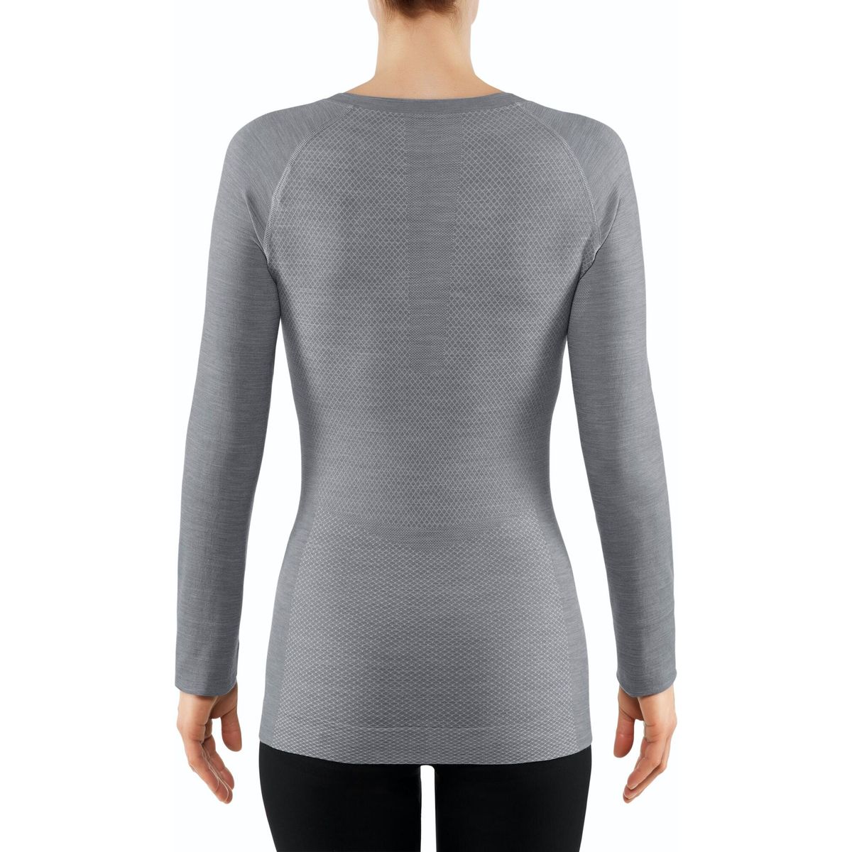 Falke Damen Langarmshirt Wool-tech Light grey-heather (3757) (3757) L 33463-3757-L