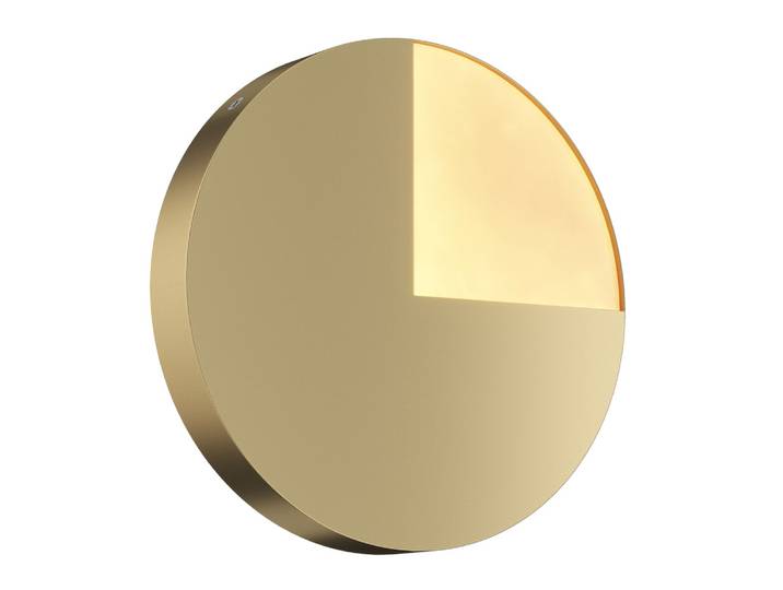 Applique murale Led 8W moderne et élégante circulaire dorée ø 25 cm