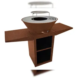 PURLINE Cortenstahl-Grill mit 60 cm Grillplatte EFP57CO