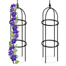 relaxdays 2er-Set Rankhilfe 85 cm schwarz schwarz