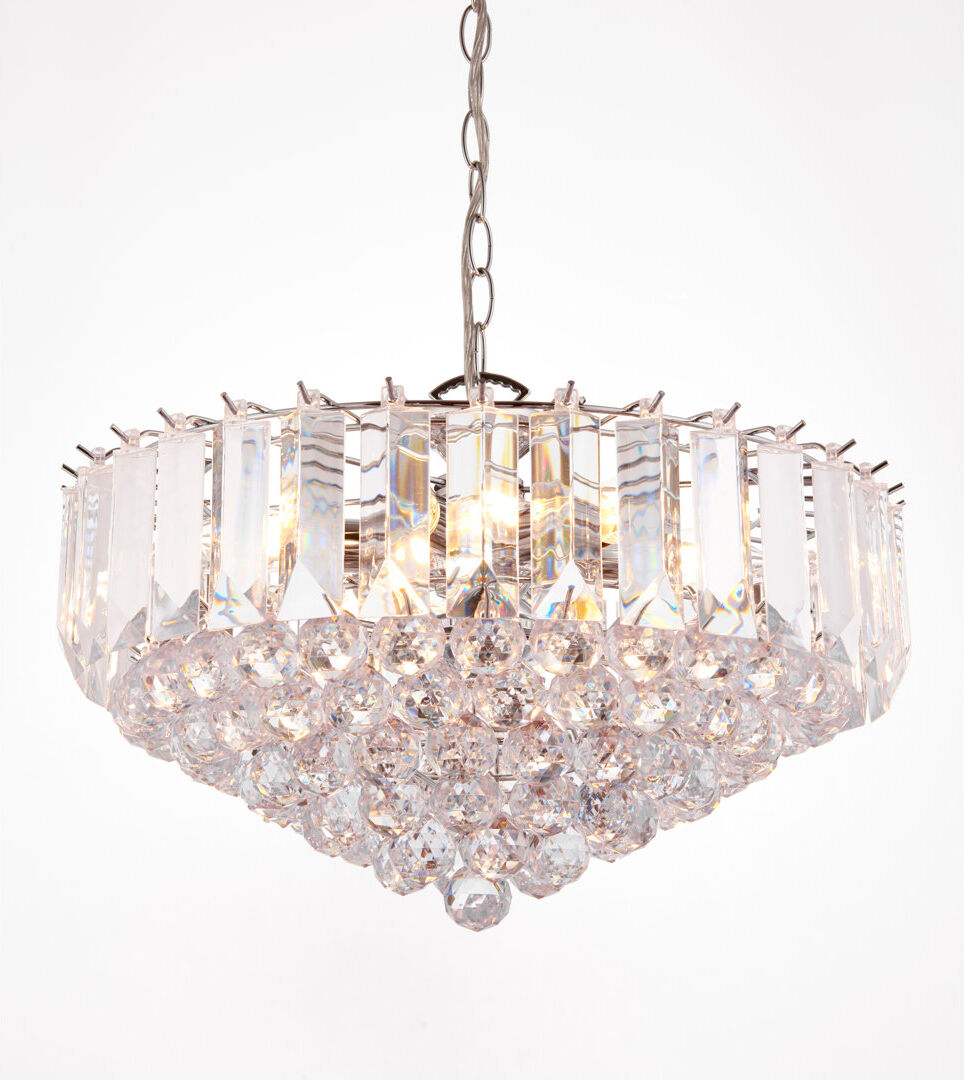 Etta Avenue Kacey 6 - Light Crystal Chandelier Chrome 28cm H X 38cm W X 38cm D