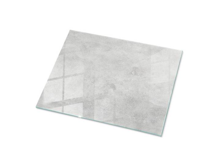 GLASPLATTE 80x60 cm Betonstruktur mit Kratzern