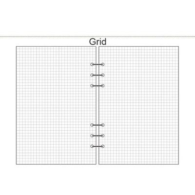 Premium Woodfree Printing Paper Refills A5 A6 A7 Spiral Filler Pages For Filofax & Creative Office Notebooks grid a5