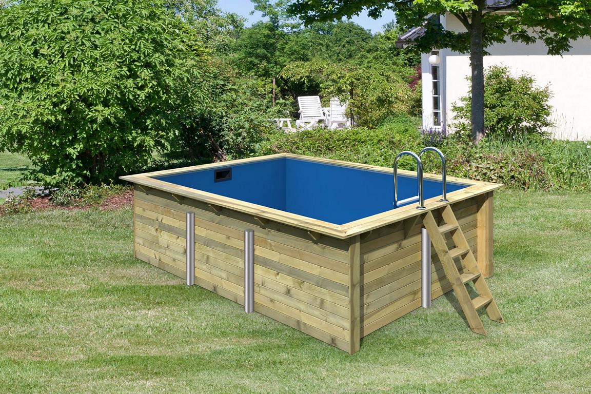 KARIBUHOLZT Pool Rechteck 44mm Größe 2 KDI Grundkörper 350x440cm 16905366