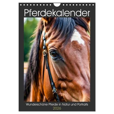 Pferdekalender - Wunderschöne Pferde in Natur und Portraits (Wandkalender 2026 DIN A4 hoch), CALVENDO Monatskalender