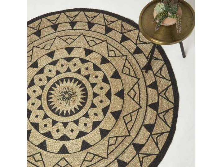 Tapis rond Mandala en jute 200 cm