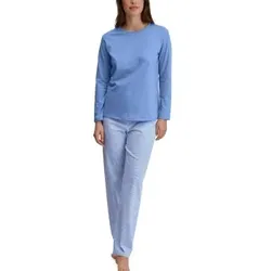 Calida Lovely Nights Pyjamas Hellblau Baumwolle Small Damen