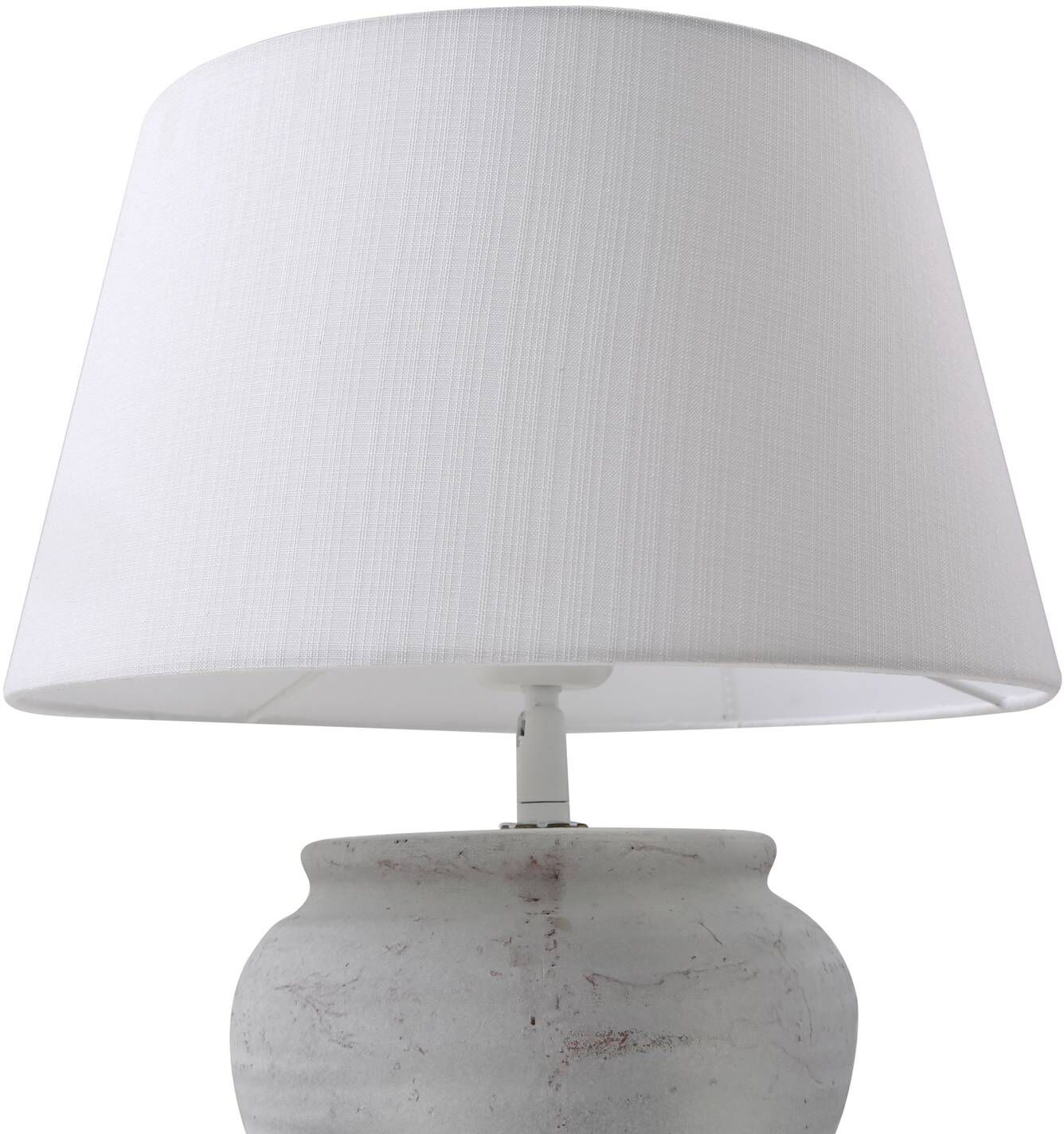 Tischlampe Aelith Lindby, weiß / opal, für Wohn- / Esszimmer, Textil / Stoff / Seide, Landhaus / Rustikal, Tischlampe
