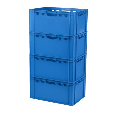 Logiplast 4 Stück E3 Kisten 600 x 400 x 300 mm Fleischkiste Lagerkiste Metzgerkiste in Blau