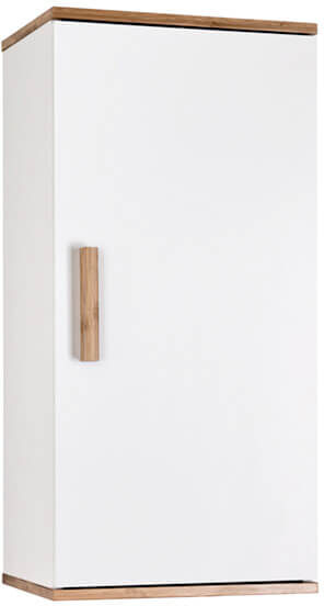 Showerdrape Nola Bamboo/White Single Wall Bathroom Cabinet