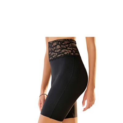 Shapingpants LASCANA, Damen, Gr. 32/34, Microtouch, schwarz, Microtouch, Obermaterial: 79% Polyamid, 21% Elasthan, körpernah, Unterhosen, Seamless Long Panty mit femininen Spitzenbund, Radlerhose