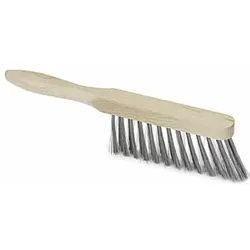 Stahldrahthandfeger 30 cm mit Buchenholz-Körper für hartnäckige Verschmutzungen