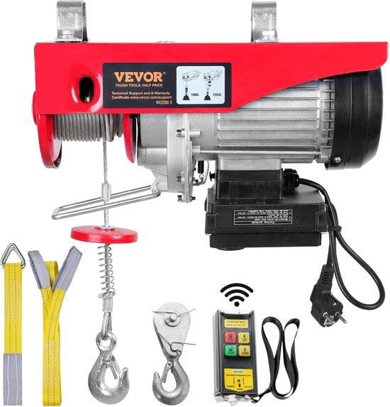 Vevor Elektrische lier met afstandsbediening, 1000 kg
