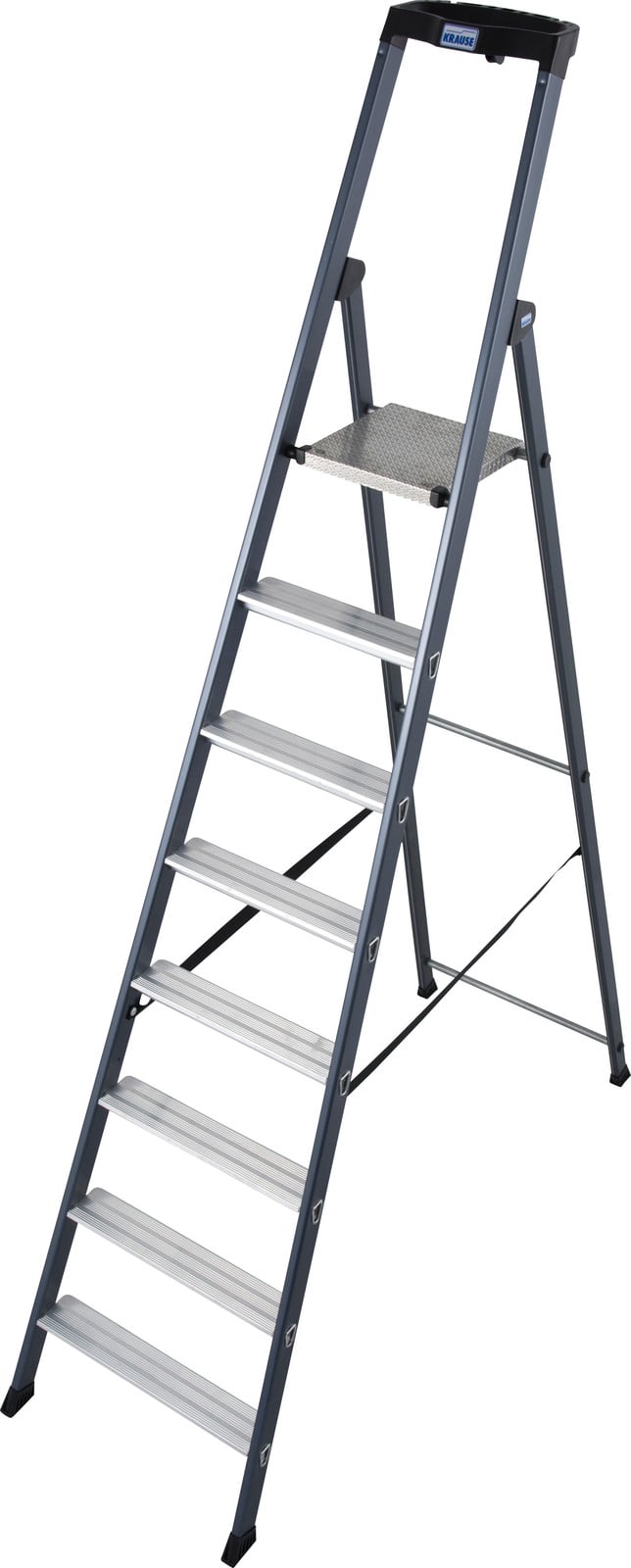 Krause Sepro stalen steigertrap, geanodiseerd, 8 treden