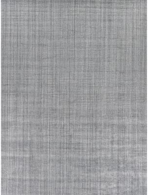 EXQUISITE RUGS Robin Hand-loomed Bamboo Silk/Wool Charcoal Area Rug.