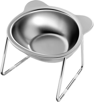 Inspire Curations 15 Elevated Stainless Steel Cat Bowl For Healthy & Comfortable Feeding bowl With Holder