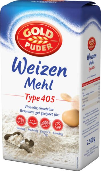 GOLDPUDER Weizenmehl Type 405 2,5 kg 130673002