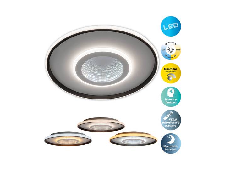 Näve LED Deckenleuchte 3D-Effekt Redona